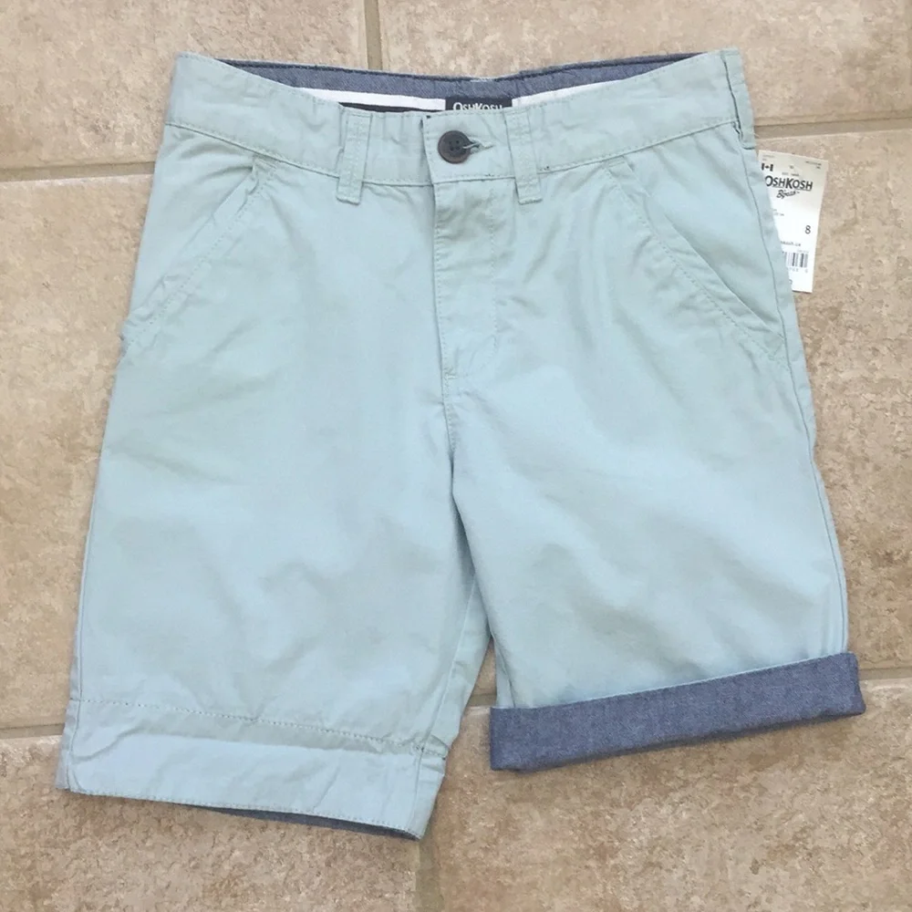OshKosh B'gosh Flat Front Twill Roll Cuff Shorts